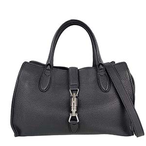 グッチ ニュージャッキー レザー ブラック 2WAY ハンドバッグ