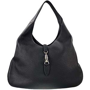 グッチ ジャッキー レザー ブラック ショルダーバッグ