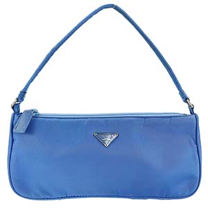 プラダ ナイロン キャンバス ライトブルー ポーチ