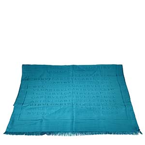 ブルガリ ロゴマニア シルク ライトブルー スカーフ