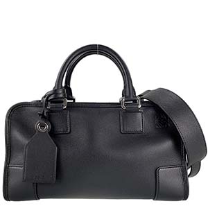 ロエベ アマソナ28 カーフスキン ブラック 2WAY ハンドバッグ