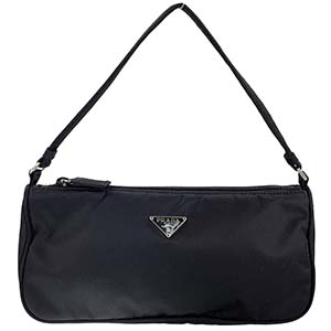 プラダ ナイロン キャンバス ブラック ポーチ
