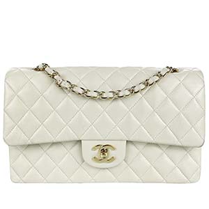 シャネル マトラッセ 25㎝ ラムスキン ベージュ ショルダーバッグ