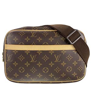 ルイ・ヴィトン モノグラム リポーターPM ブラウン ショルダーバッグ