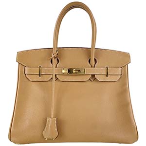 エルメス バーキン30 ヴォ―エプソン ナチュラル ハンドバッグ