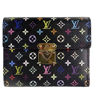 ルイ・ヴィトン モノグラム マルチカラー ポルトフォイユ コアラ ノワール 二つ折り 財布