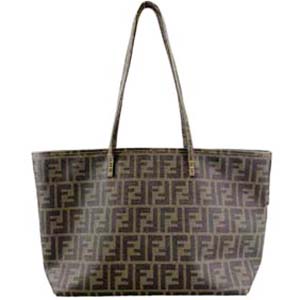 フェンディ ズッカ コーティング キャンバス ブラウン トートバッグ