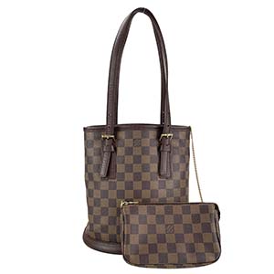 ルイ・ヴィトン ダミエ エベヌ マレ バケット ブラウン トートバッグ
