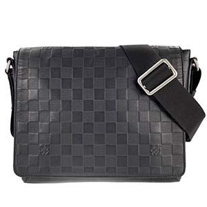 ルイ・ヴィトン ダミエ アンフィニ ディストリクトPM ブラック ショルダーバッグ