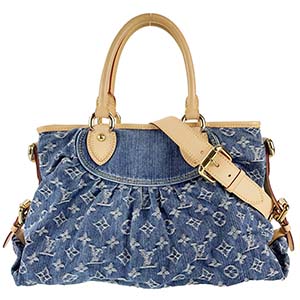ルイ・ヴィトン モノグラム デニム ネオカヴィMM ブルー 2WAY ハンドバッグ
