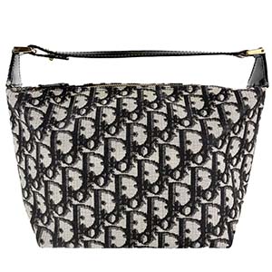 ディオール トロッター コーティングキャンバス パテントレザー ブラック ハンドバッグ