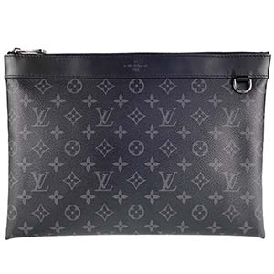 ルイ・ヴィトン モノグラム エクリプス ポシェトディスカバリー ブラック クラッチバッグ