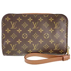 ルイ・ヴィトン モノグラム オルセー ブラウン クラッチバッグ