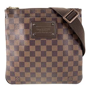 ルイ・ヴィトン ダミエ エベヌ ポシェット プラット ブルックリン ブラウン ショルダーバッグ