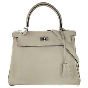 エルメス ケリー 25 ヴォ―スイフト エトゥープ 2WAY ハンドバッグ