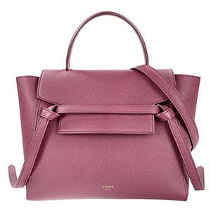 セリーヌ ベルトバッグ マイクロ グレインドカーフスキン パープル 2WAY ハンドバッグ