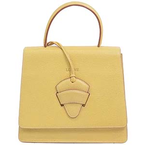 ロエベ バルセロナ レザー ベージュ 2WAY ハンドバッグ