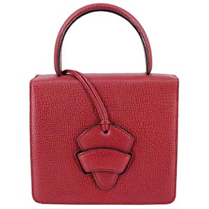 ロエベ バルセロナ レザー レッド 2WAY ハンドバッグ