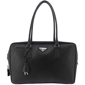 プラダ サフィアーノ レザー ブラック ハンドバッグ