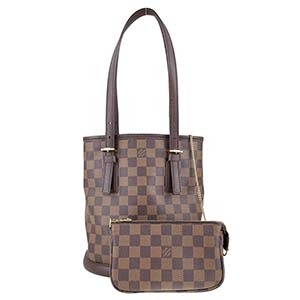 ルイ・ヴィトン ダミエ エベヌ マレ バケット ブラウン トートバッグ
