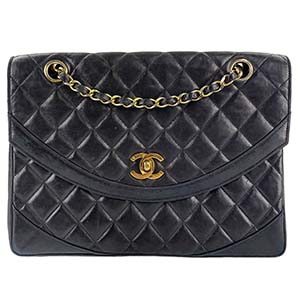 シャネル マトラッセ ラムスキン ブラック ショルダーバッグ