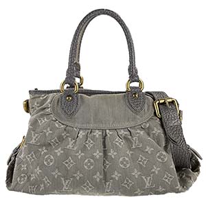 ルイ・ヴィトン モノグラム デニム ネオカビィMM グレー 2WAY ハンドバッグ