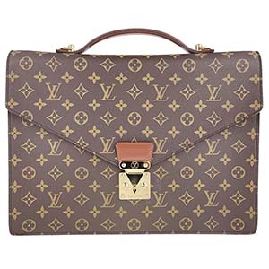 ルイ・ヴィトン モノグラム ポルトドキュマン バンドリエール ブラウン ビジネスバッグ