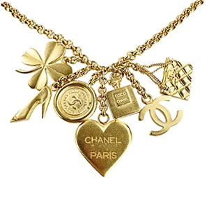 シャネル アイコンチャーム ゴールドメッキ ゴールド ハート ネックレス