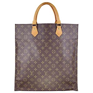 ルイ・ヴィトン モノグラム サックプラ ブラウン トートバッグ