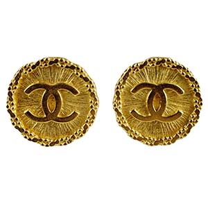 シャネル ゴールドメッキ CCロゴ ゴールド イヤリング