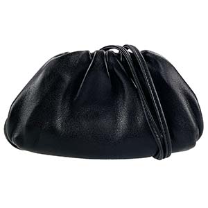 ボッテガ・ヴェネタ ザ ポーチ レザー ブラック コインケース ショルダーバッグ