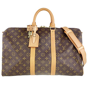 ルイ・ヴィトン モノグラム キーポル バンドリエール45 ブラウン ボストンバッグ