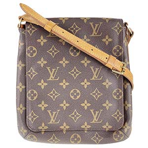 ルイ・ヴィトン モノグラム ミュゼット サルサ ショート ブラウン ショルダーバッグ
