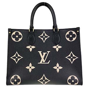 ルイ・ヴィトン モノグラム ジャイアント オンザゴーMM モノグラム アンプラント ブラック 2WAY トートバッグ