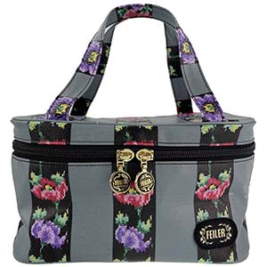 フェイラー コーティング キャンバス グレー ブラック バニティバッグ 