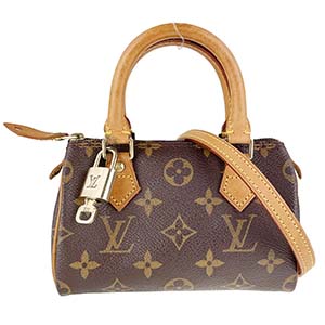 ルイ・ヴィトン モノグラム ミニスピーディ ブラウン 2WAY ハンドバッグ