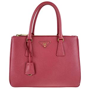 プラダ ガレリア サフィアーノ レザー ピンク 2WAY ハンドバッグ