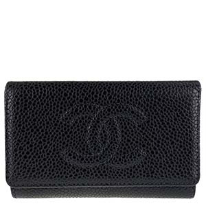 シャネル キャビアスキン CCロゴ ブラック 6連 キーケース