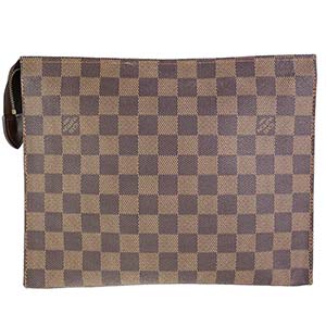 ルイ・ヴィトン ダミエ エベヌ ポッシュ トワレット26 ブラウン ポーチ