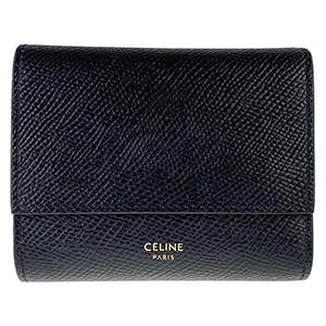 セリーヌ レザー スモール トリフォールド ウォレット 三つ折り 財布