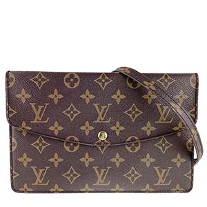 ルイ・ヴィトン モノグラム ダブルラバット ブラウン 2WAY セカンドバッグ