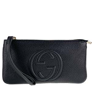 グッチ ソーホー レザー ブラック クラッチバッグ