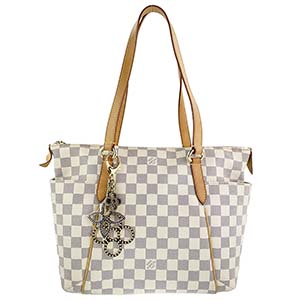 ルイ・ヴィトン ダミエ アズール トータリーPM ホワイト トートバッグ