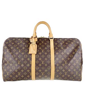 ルイ・ヴィトン モノグラム キーポル55 ブラウン ボストンバッグ