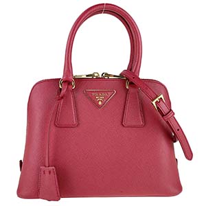 プラダ サフィアーノ レザー ピンク 2WAY ハンドバッグ