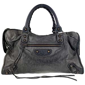 バレンシアガ シティ レザー ブラック 2WAY ハンドバッグ