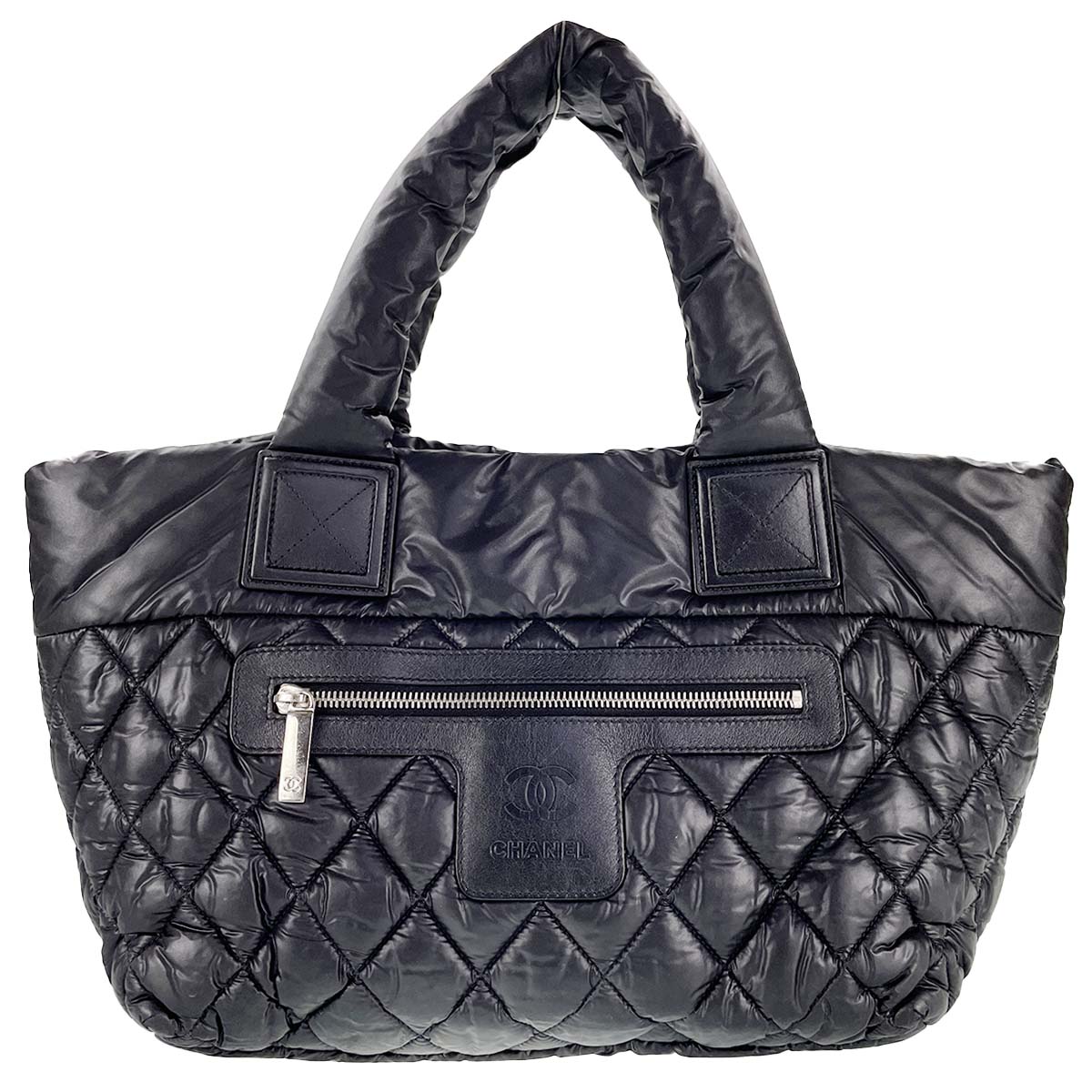 シャネル コココクーン PM ナイロン ブラック トートバッグ