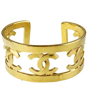 シャネル CCロゴ ゴールドメッキ ゴールド バングル