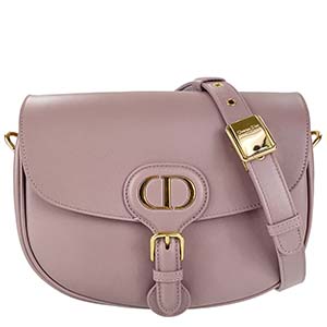 ディオール ボビー ミディアム レザー ピンクベージュ ショルダーバッグ