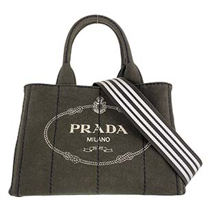 プラダ カナパ キャンバス ブラック 2WAY トートバッグ